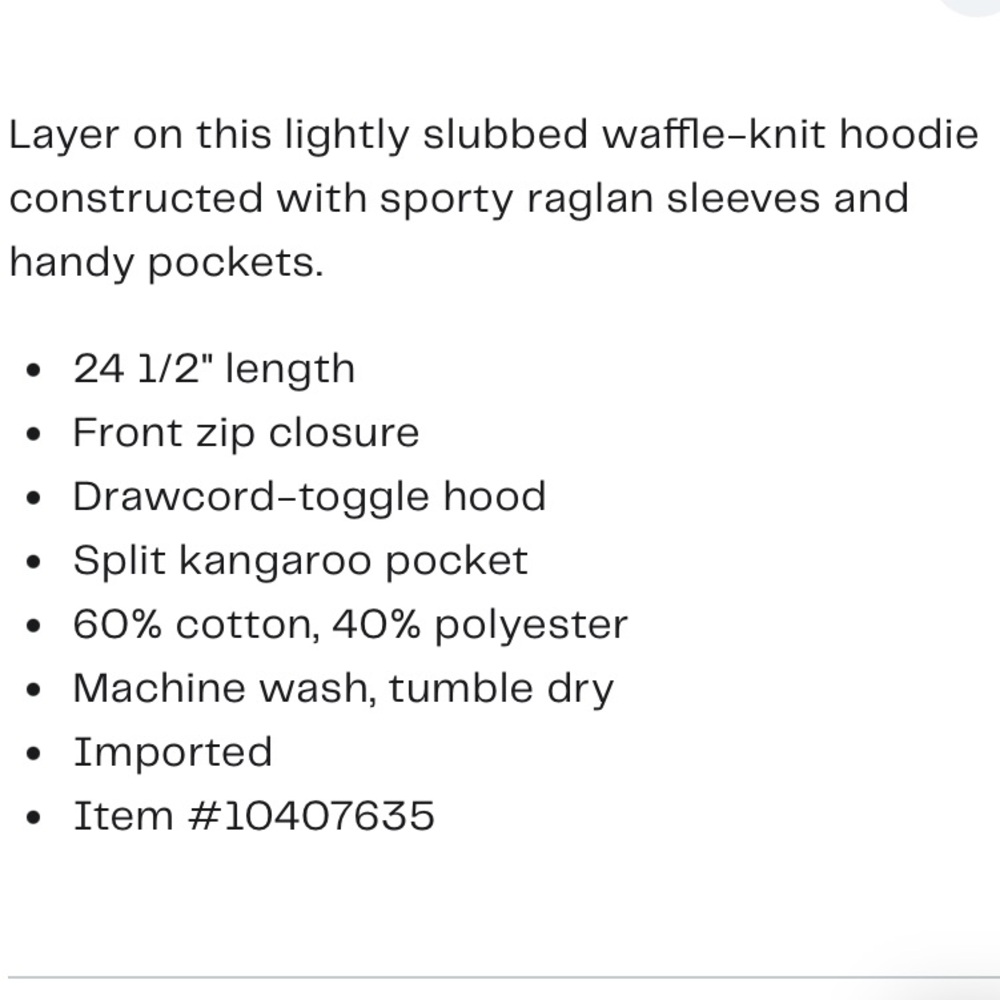 DKNY‎ Slub Waffle Knit Zip Front Hoodie NWT Medium Green Lightweight Cotton/Poly - Picture 15 of 16